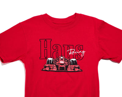 Haus of Jr Red track tee