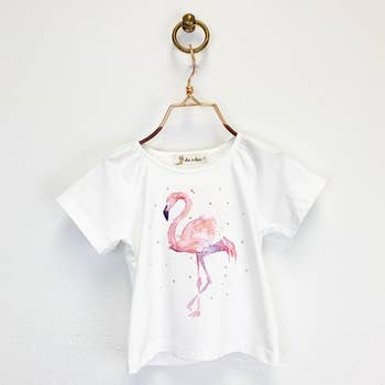 Camiseta DOE Flamingo con pedrería
