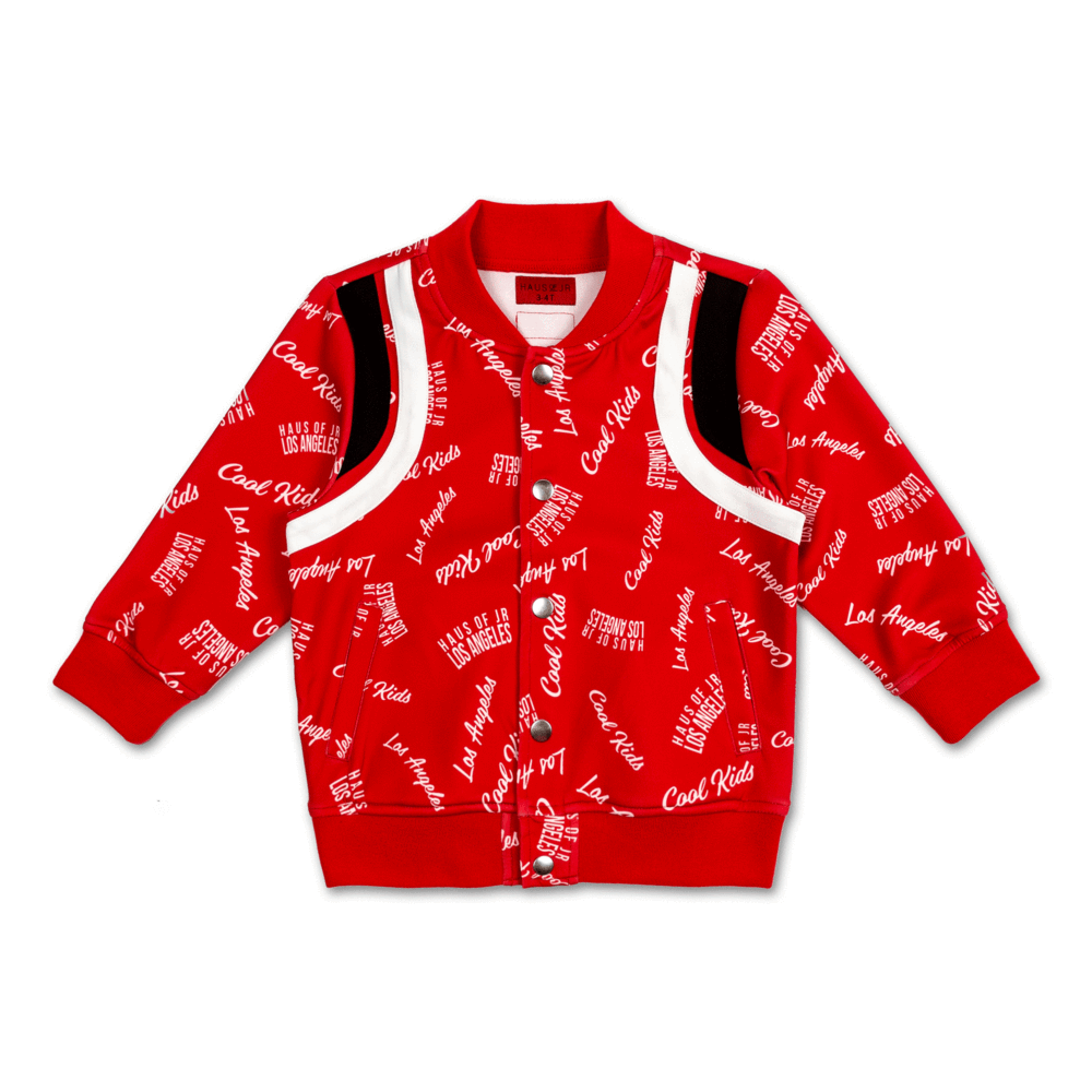 RED LEVI LETTERS JACKET