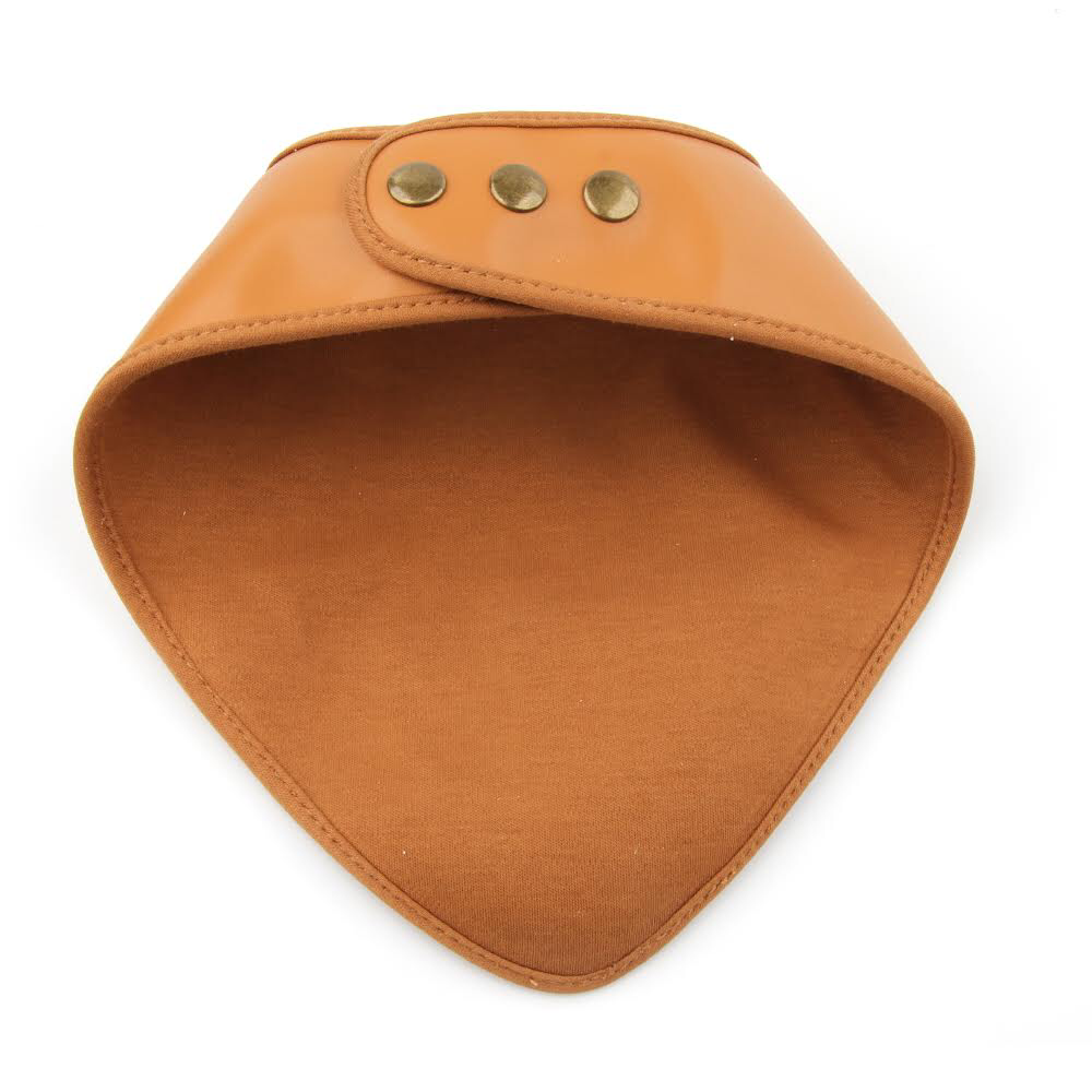 Brown Leather Bib With Pocket